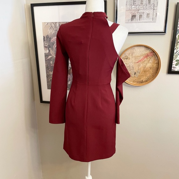 Finders Keepers The Message Mini Dress in Wine Combo - Picture 9 of 11